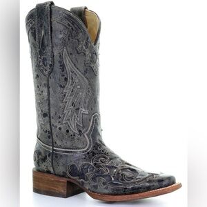 Corral Vintage Black Python Inlay Western Boots - Women’s 7.5